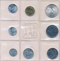 San Marino 1975. 1L-500L (8xklf) forgalmi sor eredeti lezárt plasztik csomagolásban, közte 1975. 500...