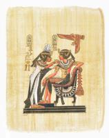 Egyiptomi stílusú papiruszkép, 45x35 cm