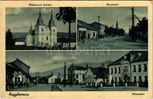 Nagyberezna, Velykyi Bereznyi, Velky Berezny; Kisbereznai kolostor, utca részlet. Deutsch kiadása / monastery, street view (fa)