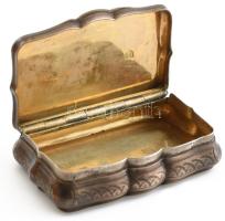 Antik ezüst (Ag) szelence, 1864 13 latos fémjelzéssel, AH mesterjeggyel 61,81 g 6,5x4 cm