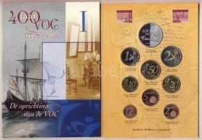 Hollandia 2002. 1c-2€ 8klf db + "400 éves a VOC" emlékérem szettben T:BU,PP Csak...
