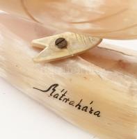 Szaru hal és madár figura, kopással, h: 19-32 cm