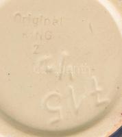 Ón fedeles tájkép mintás korsó, jelzett, hibátlan, m: 20 cm