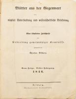 1846 Blätter aus der Gegenwart für nützliche Unterhaltung und wissenschaftliche Belehrung. Eine Zeit...