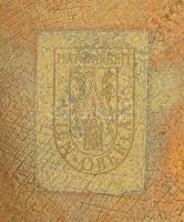 Réz fali szenteltvíztartó, díszítményekkel, m: 17,5 cm