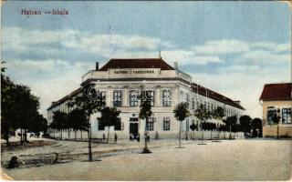 1914 Hatvan, Iskola. Állomási tőzsde kiadása (EB)