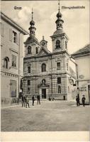 Graz (Steiermark), Münzgrabenkirche, K.K. Tabak Trafik / church, tobacco shop, shop of Kraxner