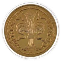 DN "A legértékesebb magyar érmék - Károly Róbert aranyforintjának replikája" aranyozott Cu...