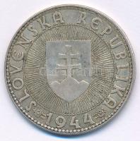 Szlovákia 1944. 10K Ag "Templom kereszttel- Pribina gróf" T:XF patina 
Slovakia 1944. 10 ...