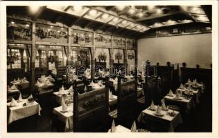 1938 Budapest VII. Debreczen étterem, belső. Tulajdonos Szabó Lajos. Rákóczi út 88.