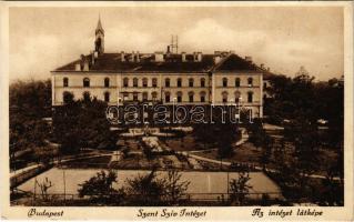 Budapest XIV. Szent Szív Intézet (Sacré Coeur) Philippineum, az intézet látképe teniszpályával. Ajtósi Dürer sor 21. (EK)