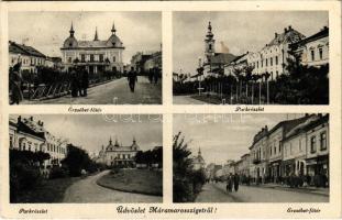 1941 Máramarossziget, Sighetu Marmatiei; Erzsébet főtér, Park / main square, park (fl)