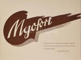 1938 Myofort Richter gyógyszergyár által gyártott szívgyógyszer reklámlap postán elküldve