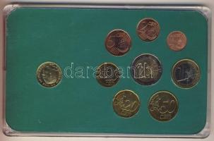 Franciaország 1999-2005. 1c-2€ 8klf db + Monaco 1975. 10c kereskedői szettben T:1 Limitált...