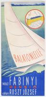 cca 1935 Balatonlelle volt Fabinyi Panzió reklámlap képes, kihajtható, k. Rottenbiller