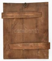 19. századi orosz ikon: Szent Miklós. Tojástempera, fa. Kopással, szép állapot. 27x22 cm