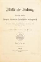 1879 Illustrirte Zeitung. Lipcse, 1879, Verlag der Expedition der Illustrirten Zeitung. 1879 jan-juniusig, fél évf. Német nyelven. Szegedi árvízről 19 metszet (3 kétoldalas, 1 térkép, 1 hirdetés) és írás. Korabeli aranyozott gerincű févászon kötésben, gerincen és borítón apró sérülésekkel, lapokon hajtásnyommal, máskülönben jó állapotban.