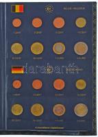 1999-2002. 1c-2E (96xklf), 12 ország euró érméit tartalmazó szett speciális Leuchtturm gyűrűs albumb...