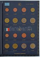 1999-2002. 1c-2E (96xklf), 12 ország euró érméit tartalmazó szett speciális Leuchtturm gyűrűs albumb...