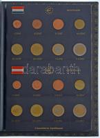 1999-2002. 1c-2E (96xklf), 12 ország euró érméit tartalmazó szett speciális Leuchtturm gyűrűs albumb...