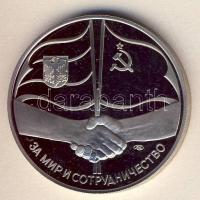 Szovjetunió 1989. "Gorbacsov látogatása az NSZK-ban" ffém emlékérem T:PP Eredeti díszdoboz...