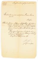 1880 Sal Ferenc (1835-1909) nagyváradi polgármester levele várad-velencei Dancs János római katolikus plébános részére, a polgármester autográf aláírásával, hajtott.