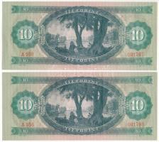 1969. 10Ft (2x) sorszámkövetők "A 956 001797 - A 956 001798" T:AU,XF Adamo F7