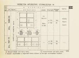1958 Az Építésügyi Minisztérium Beton- és Vasbetonelemgyártó üzemeinek gyártmánykatalógusa. Kissé sé...