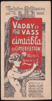 Vaday és Vass címtábla és címerfestők, Budapest, IX., Lónyay u. 2., számolócédula, lapszéli szakadással