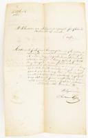 1865 Stettner Lajos (1865-1866) nagyváradi polgármester levele Kovács József várad-velencei esperes - lelkész részére, autográf aláírással, 1865. dec. 31.