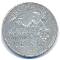 Románia 1946. 100.000L Ag "I. Mihály" T:XF patina Romania 1946. 100.000 Lei Ag "Mihai...