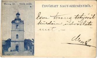 1899 (Vorläufer) Szécsény, Nagy-Szécsény; Harang láb, Török emlék (Tűzoltótorony) (EK)