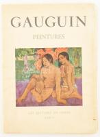 Gauguin peintures. Introduction de Jean Taralon. Párizs, 1949, Éditions du Chene. 5sztl. oldal + 13 t. színes ofszet reprodukció, 3 db (?) t. hiányzik. Kiadói kissé sérült és kissé foltos papírmappában.