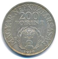 1976. 200Ft Ag "II. Rákóczi Ferenc" T:BU patina Adamo EM56