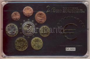 Görögország 2002-2006. 1c-2€ 8klf db, benne 2€ alkalmi veret "Olimpia" kereskedői szettben T:1 Limitált példányszám!