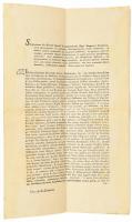 1812 Nagyvárad, 1785-ös egyházi vonatkozású helytartótanácsi rendelkezések, latin nyelven, 1812. dec. 6., hajtott, foltos, 2 sztl. lev.