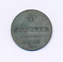 Ausztria 1849A 6kr Ag T:VF,F patina Austria 1849A 6 Kreuzer Ag C:VF,F patina Krause KM#2200