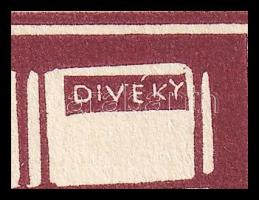 cca 1930 Divéky József (1887-1951): Bécsi Társaság. Fametszet, papír, jelzett, 22x14,5 cm