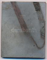 1929. "Pénzintézeti Sportegyletek Szövetsége 1912-1927" ezüstözött bronz emlékplakett, &qu...