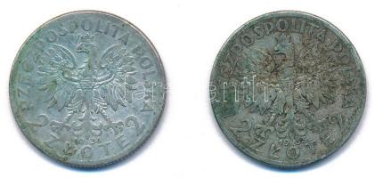 Lengyelország 1933-1934. 2Zl Ag T:XF,VF patina Poland 1933-1934. 2 Zlote Ag C:XF,VF patina Krause Y#...