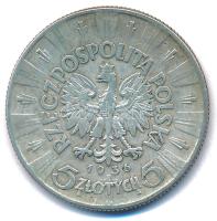 Lengyelország 1936. 5Zl Ag "Józef Pilsudski" T:XF Poland 1936. 5 Zlotych Ag Jozef Pilsudsk...