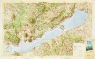1958 Balaton és környéke, Kartográfiai Vállalat, 92x57 cm
