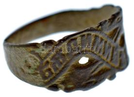 Orosz Birodalom ~1914. Bronz katonai gyűrű (51-es méret) Russian Empire ~1914. Bronze military ring (size 51)