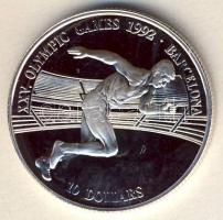 Cook-szigetek 1990. 10$ Ag "Olimpia-futás" T:PP Díszdobozban!
