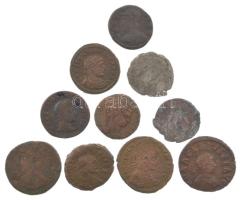 Római Birodalom 10db klf bronz érméből álló tétel T:VF,F Roman Empire 10pcs of diff bronze coin lot ...