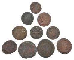 Római Birodalom 10db klf bronz érméből álló tétel T:VF,F Roman Empire 10pcs of diff bronze coin lot C:VF,F