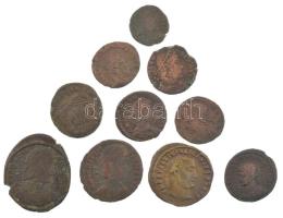 Római Birodalom 10db klf bronz érméből álló tétel T:VF,F Roman Empire 10pcs of diff bronze coin lot C:VF,F