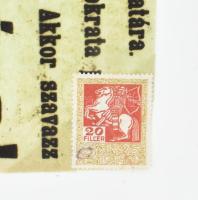 cca 1925 "Zsidómentes, boldog Magyarországot kívánsz?", a Keresztény Egység Tábora párt an...