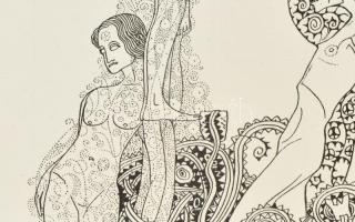 Kozma Lajos (1884-1948): Átalakulás. Cinkográfia, papír, jelzett a cinkográfián, paszpartuban, 19,5×...