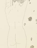 Kozma Lajos (1884-1948): Akt. Cinkográfia, papír, jelzett a cinkográfián, paszpartuban, 19,5×16,5 cm